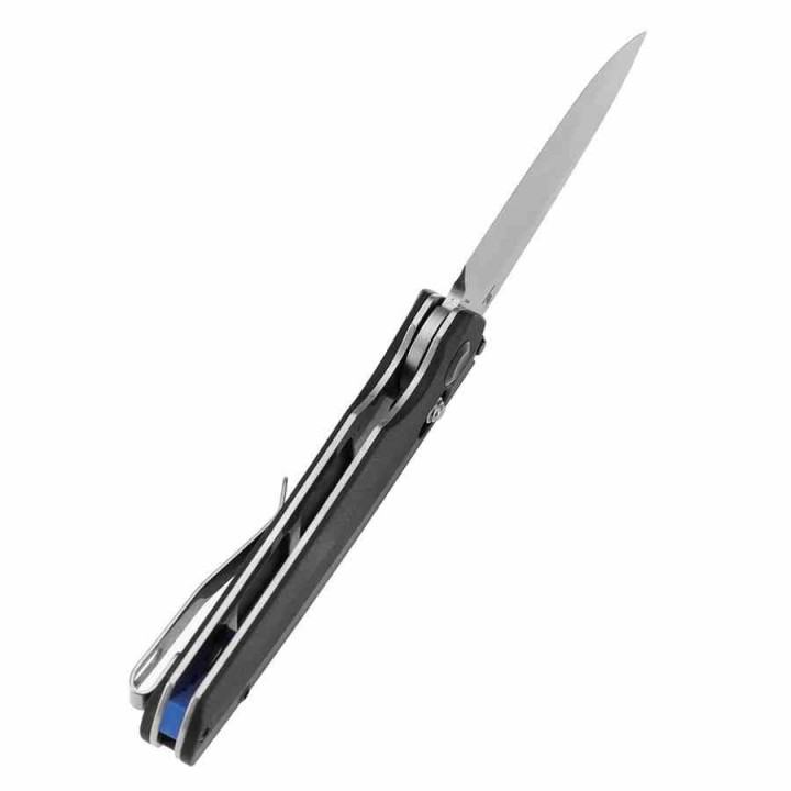 Couteau Tenable Raven Lame Drop Point Acier 14C28N SW Manche G10 Black Cross-Bar Lock Clip T2109V4 - Livraison Gratuite