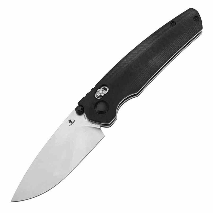 Couteau Tenable Raven Lame Drop Point Acier 14C28N SW Manche G10 Black Cross-Bar Lock Clip T2109V4 - Livraison Gratuite