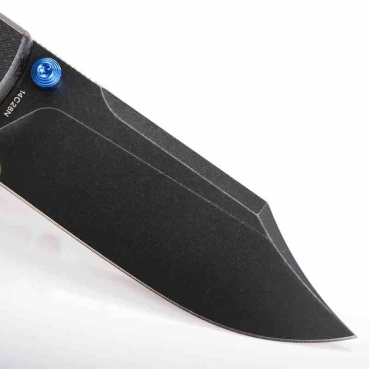 Couteau Vosteed Raccoon Top Liner Lock Lame Bowie Acier 14C28N Manche Micarta Noir KIVT VOSA2910 - Livraison Gratuite