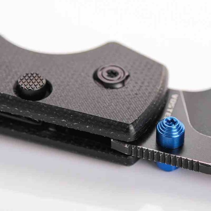 Couteau Vosteed Raccoon Top Liner Lock Lame Bowie Acier 14C28N Manche Micarta Noir KIVT VOSA2910 - Livraison Gratuite