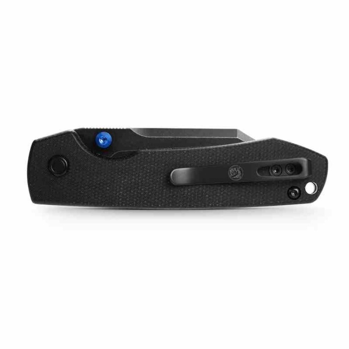 Couteau Vosteed Raccoon Top Liner Lock Lame Bowie Acier 14C28N Manche Micarta Noir KIVT VOSA2910 - Livraison Gratuite