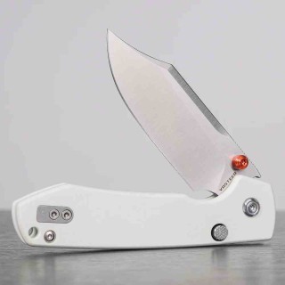 Couteau Vosteed Raccoon Top Liner Lock Lame Bowie Acier 14C28N Manche Micarta White KIVT VOSA2912 - Livraison Gratuite