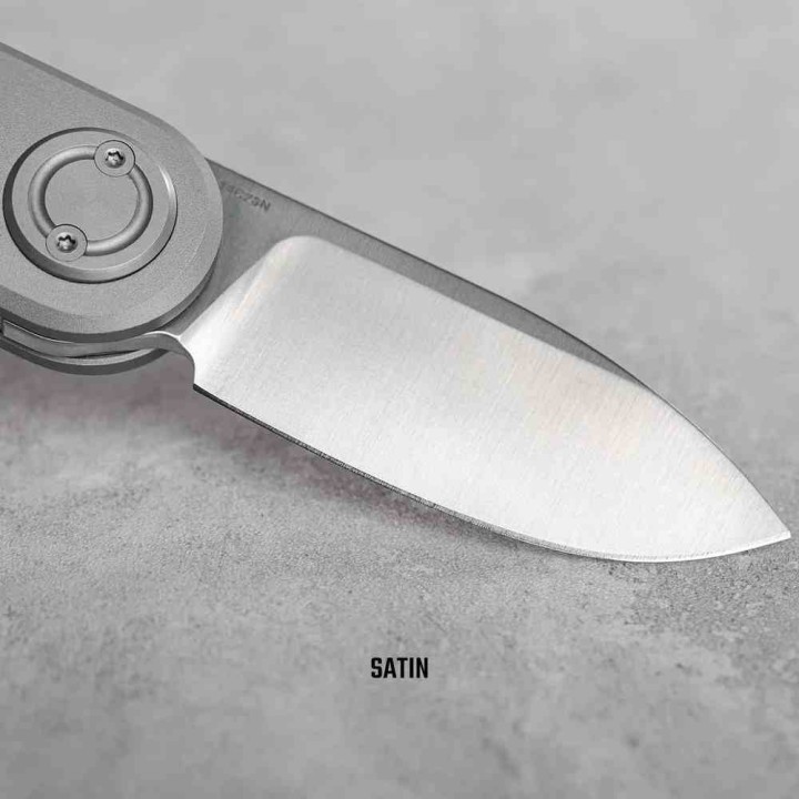 Couteau Vosteed Corgi V Vanchor Lock Lame Drop Point Acier 14C28N Manche Alu Gris EDC VOSA3703 - Livraison Gratuite