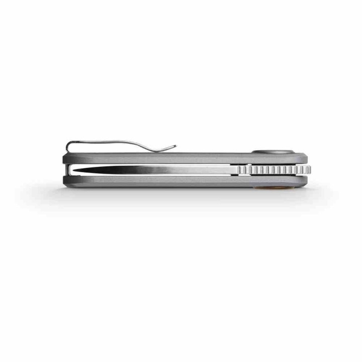 Couteau Vosteed Corgi V Vanchor Lock Lame Drop Point Acier 14C28N Manche Alu Gris EDC VOSA3703 - Livraison Gratuite