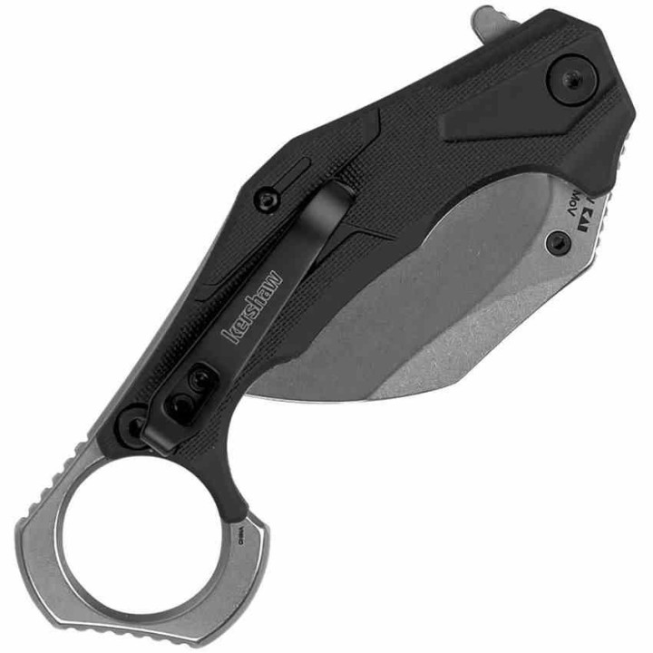Couteau Kershaw Outlier Karambit O/A Lame 8Cr13MoV SW Manche GFN Black Linerlock KS2064SW - Livraison Gratuite