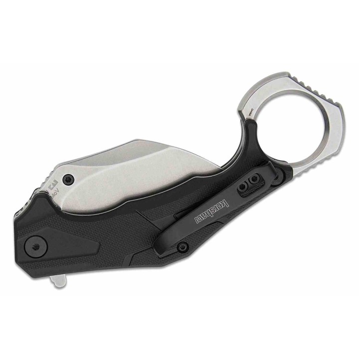 Couteau Kershaw Outlier Karambit O/A Lame 8Cr13MoV SW Manche GFN Black Linerlock KS2064SW - Livraison Gratuite