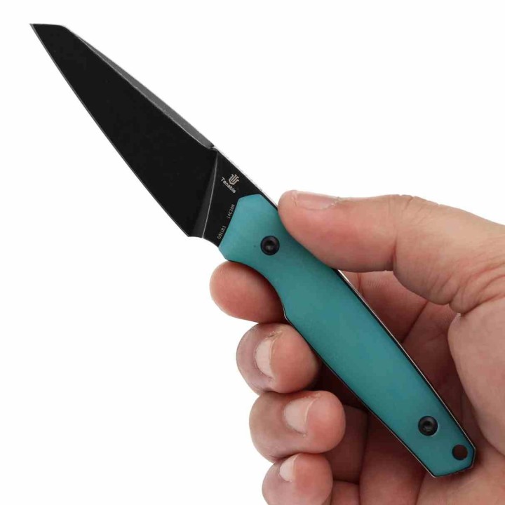 Couteau Tenable Parr Lame Reverse Tanto Acier 14C28N Blk Manche G10 Tiffany Etui Kydex TG011B3 - Livraison Gratuite