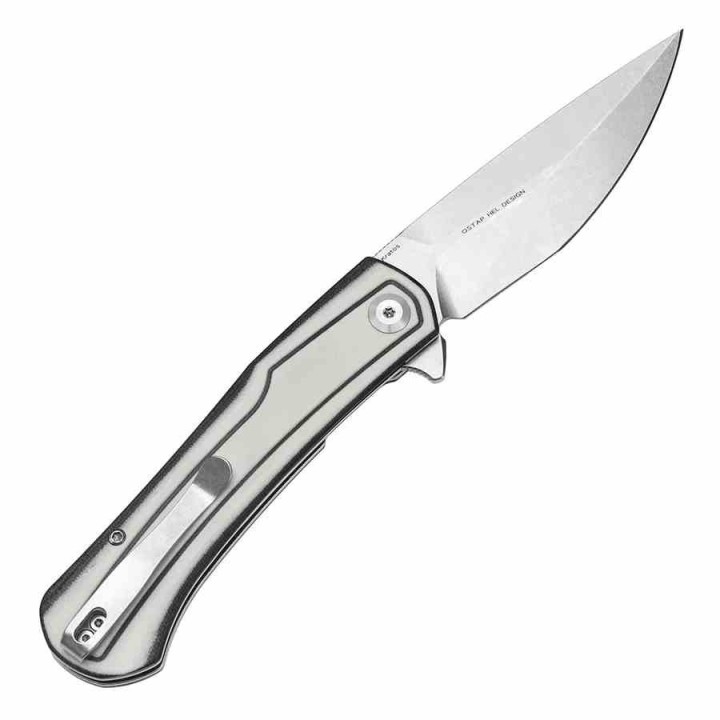 Couteau Tenable Kratos Black/White Lame Acier Nitro-V SW Manche G10 Liner Lock Clip T1024A5 - Livraison Gratuite