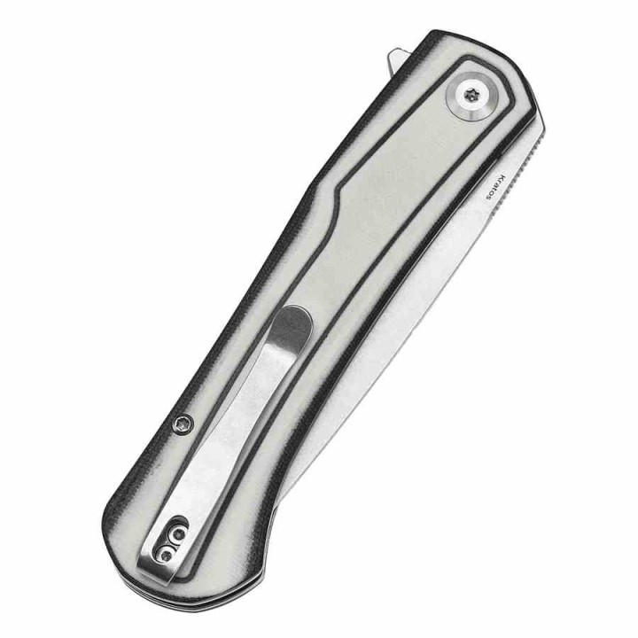 Couteau Tenable Kratos Black/White Lame Acier Nitro-V SW Manche G10 Liner Lock Clip T1024A5 - Livraison Gratuite