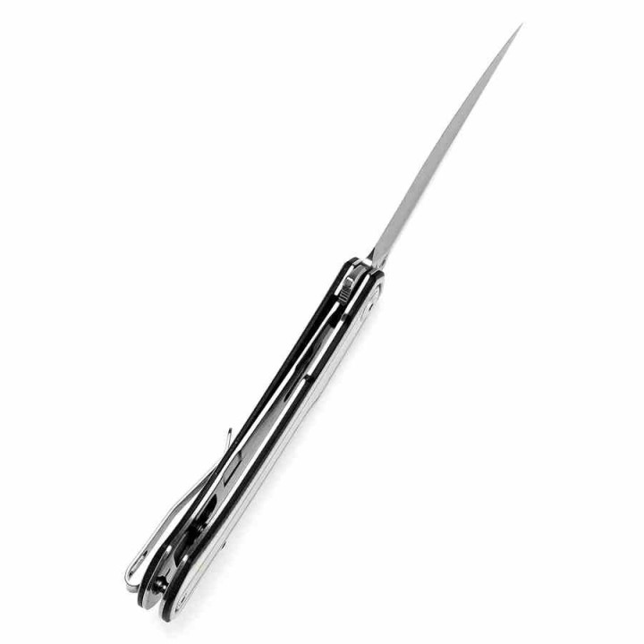 Couteau Tenable Kratos Black/White Lame Acier Nitro-V SW Manche G10 Liner Lock Clip T1024A5 - Livraison Gratuite