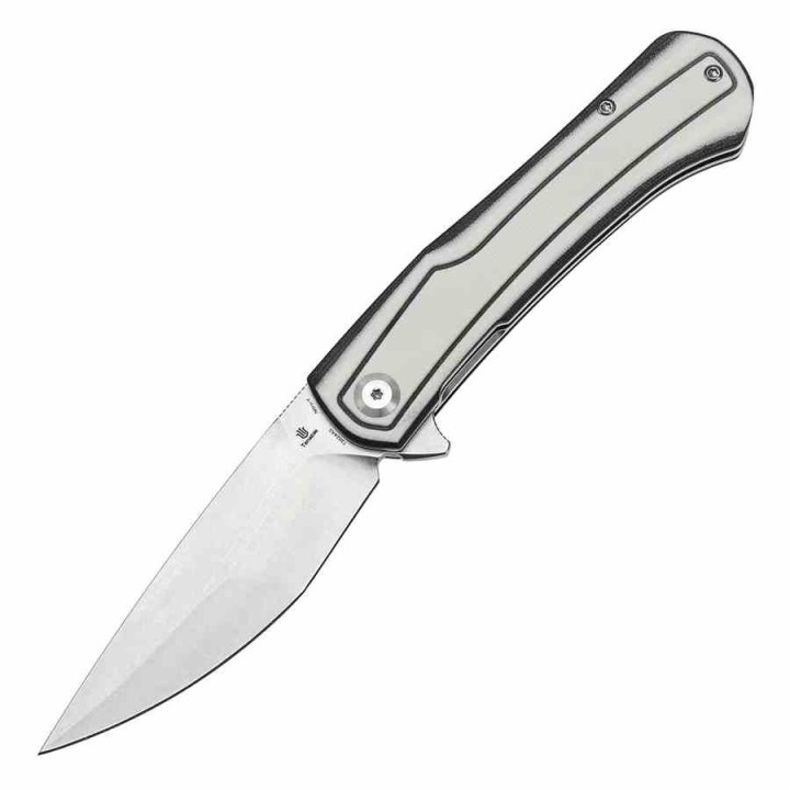 Couteau Tenable Kratos Black/White Lame Acier Nitro-V SW Manche G10 Liner Lock Clip T1024A5 - Livraison Gratuite