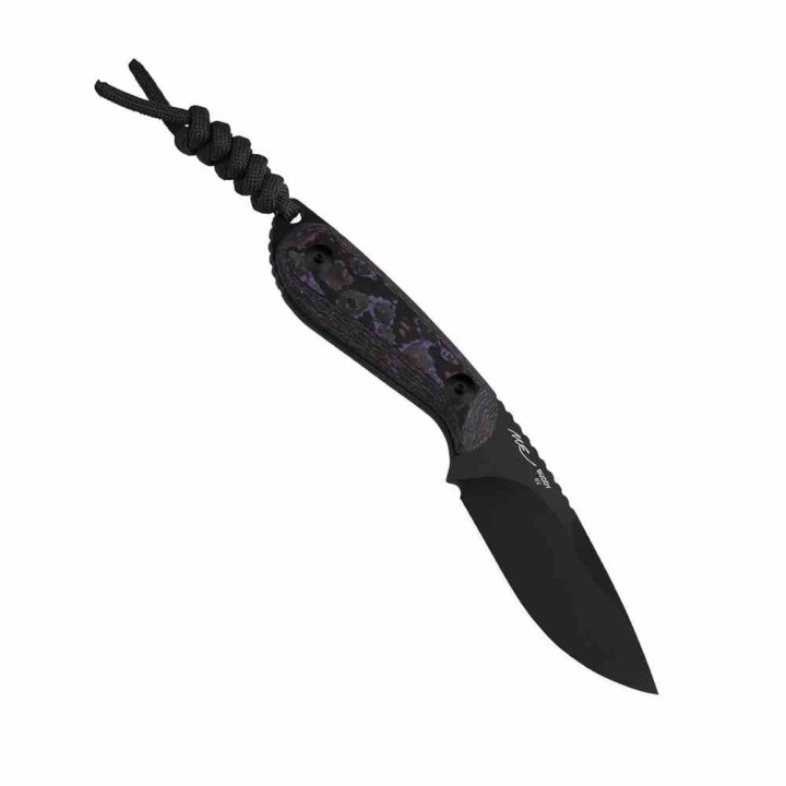 Couteau Kizer Buddy Lame Drop Point Acier 4V Manche Fat Carbon Purple Etui Kydex KI1081A10 - Livraison Gratuite
