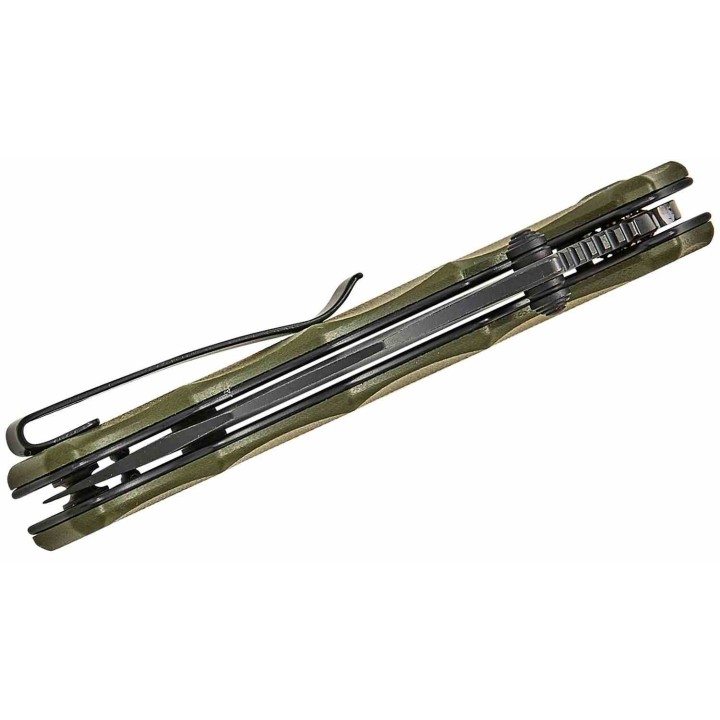Couteau Civivi Natterjack Green Lame Acier 14C28N Black Manche G10 Button Lock IKBS CIVC240281 - Livraison Gratuite