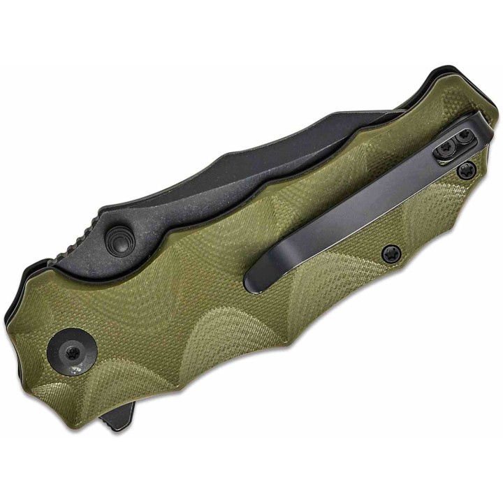 Couteau Civivi Natterjack Green Lame Acier 14C28N Black Manche G10 Button Lock IKBS CIVC240281 - Livraison Gratuite