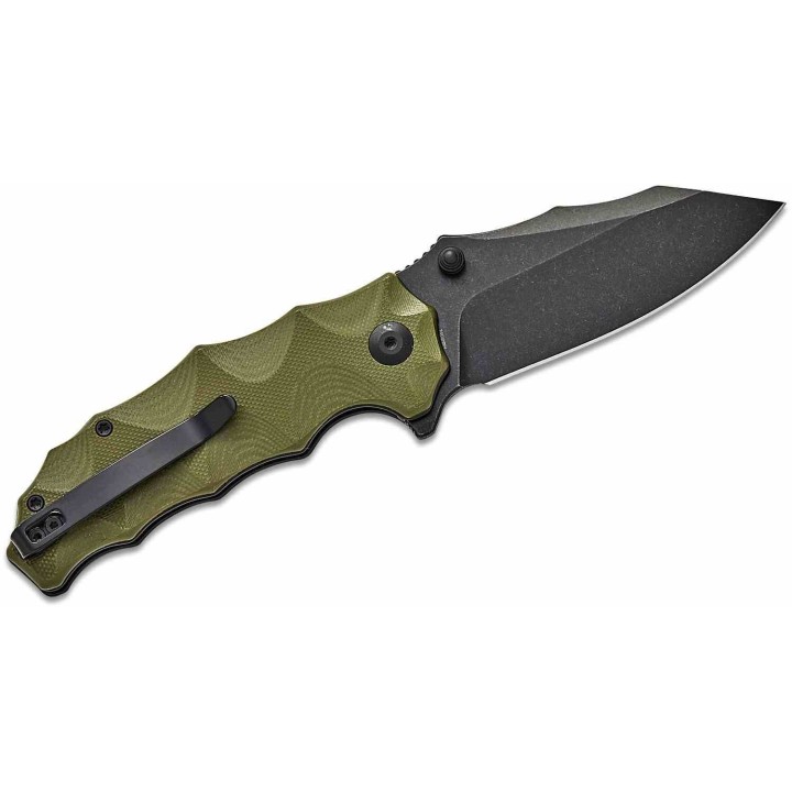 Couteau Civivi Natterjack Green Lame Acier 14C28N Black Manche G10 Button Lock IKBS CIVC240281 - Livraison Gratuite