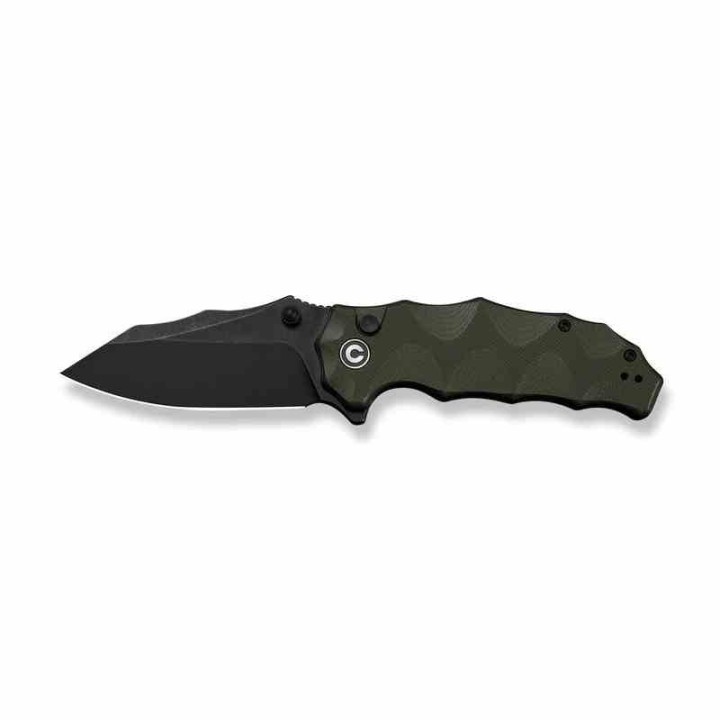 Couteau Civivi Natterjack Green Lame Acier 14C28N Black Manche G10 Button Lock IKBS CIVC240281 - Livraison Gratuite