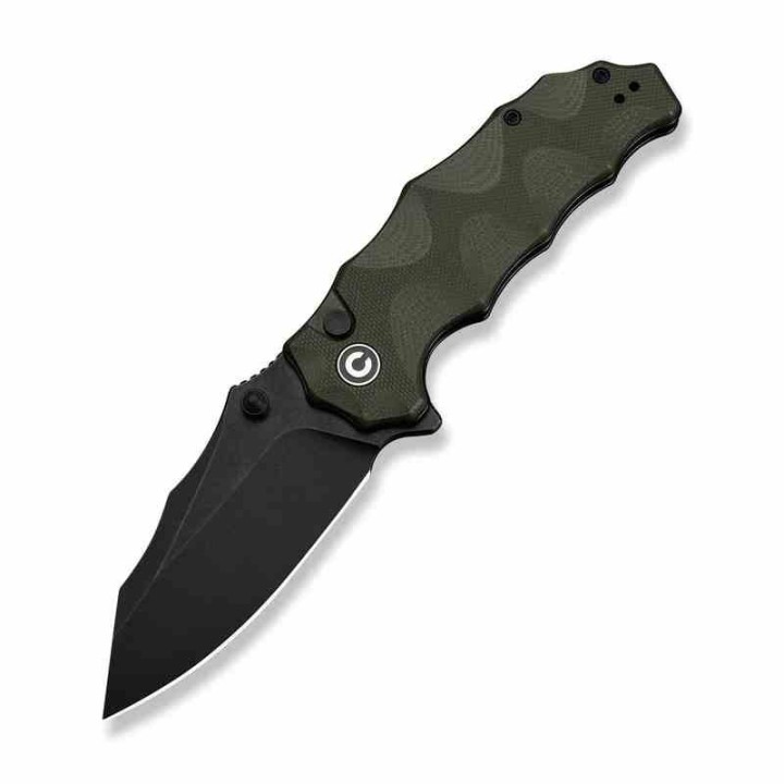 Couteau Civivi Natterjack Green Lame Acier 14C28N Black Manche G10 Button Lock IKBS CIVC240281 - Livraison Gratuite