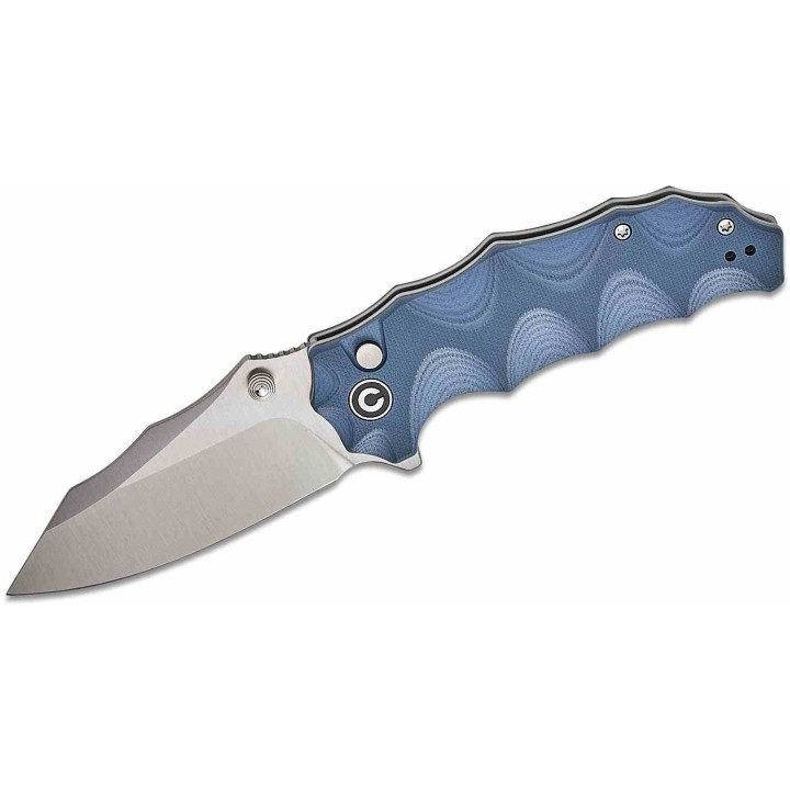 Couteau Civivi Natterjack Blue Lame Acier 14C28N Black Manche G10 Button Lock IKBS CIVC240282 - Livraison Gratuite