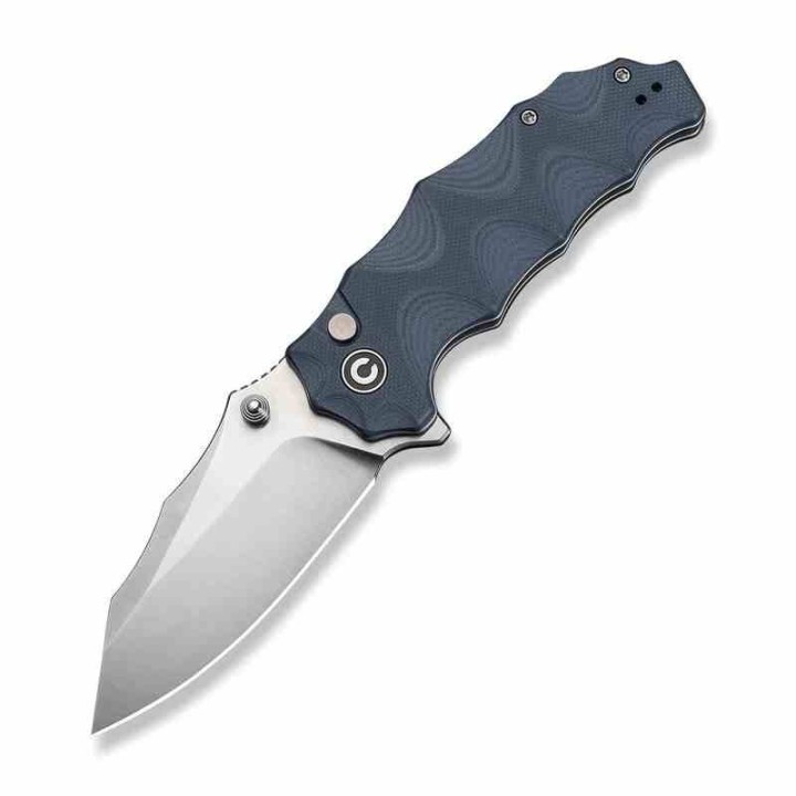 Couteau Civivi Natterjack Blue Lame Acier 14C28N Black Manche G10 Button Lock IKBS CIVC240282 - Livraison Gratuite