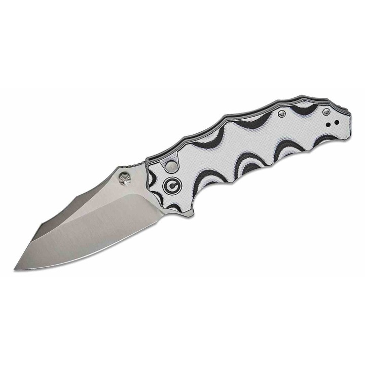 Couteau Civivi Natterjack White/Black Lame Acier 14C28N Manche G10 Button Lock IKBS CIVC240283 - Livraison Gratuite