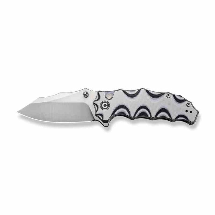 Couteau Civivi Natterjack White/Black Lame Acier 14C28N Manche G10 Button Lock IKBS CIVC240283 - Livraison Gratuite