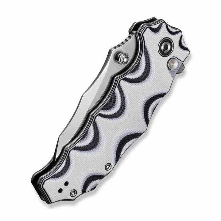 Couteau Civivi Natterjack White/Black Lame Acier 14C28N Manche G10 Button Lock IKBS CIVC240283 - Livraison Gratuite