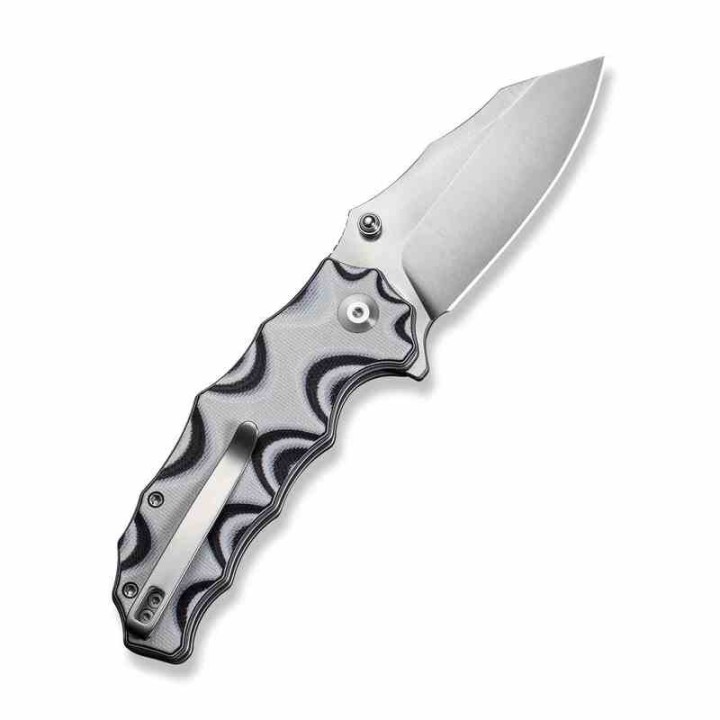 Couteau Civivi Natterjack White/Black Lame Acier 14C28N Manche G10 Button Lock IKBS CIVC240283 - Livraison Gratuite