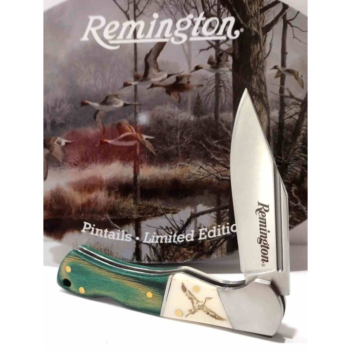 Coffret Cadeau Remington Pin Tails 2 Couteaux Manches Os Blanc & Bois Lames Acier Inox Collector R15713 - Livraison Gratuite