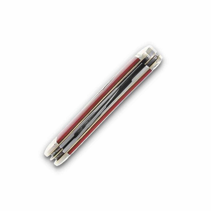 Couteau Rough Ryder Long Rifle Sowbelly Stockman Red Lames en Acier Inox Manche Os Slipjoint RR2619 - Livraison Gratuite