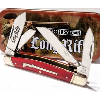 Couteau Pliant Rough Ryder Congress Long Rifle Red Smooth Bone Lames Acier 440 Manche Os Slipjoint RR2617  - Livraison Gratuite