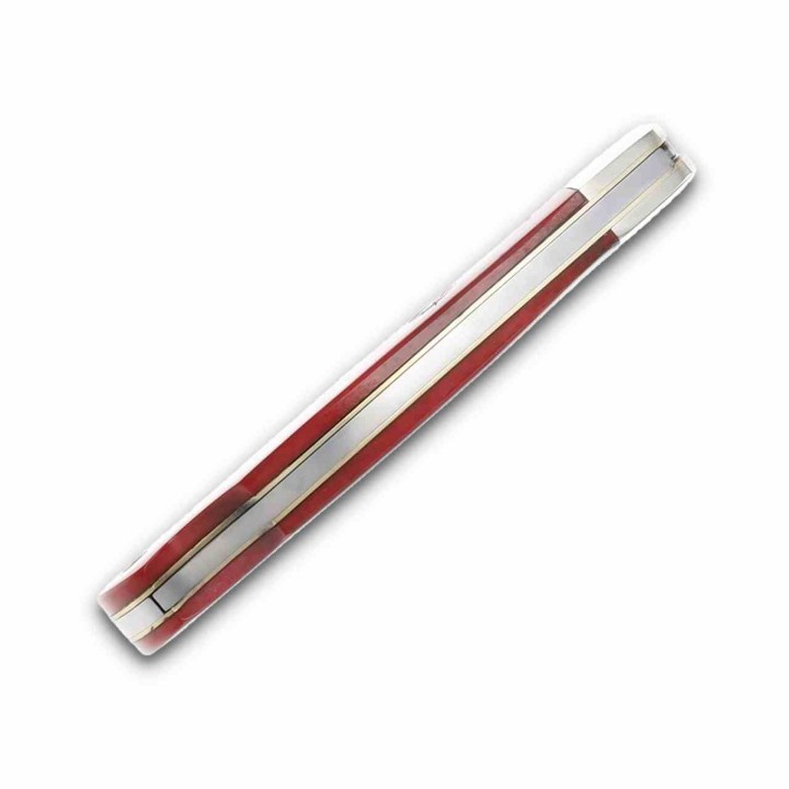 Couteau Queen Cutlery Red Bone Lame Acier Carbone 1095 Manche Os Rouge Lockback Boite Métal USA QRSB106L - LIVRAISON GRATUITE