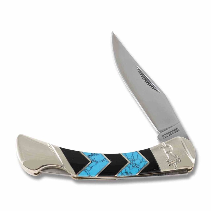 Couteau Rough Ryder Turquoise Peak Lockback Lame Acier 440 Poignée Turquoise Lockback RR1576 - Livraison Gratuite