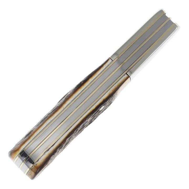 Couteau Queen Barlow Genuine Stag Lames Acier Carbone 1095 Manche Corne de Daim USA QGSH281 - Livraison Gratuite