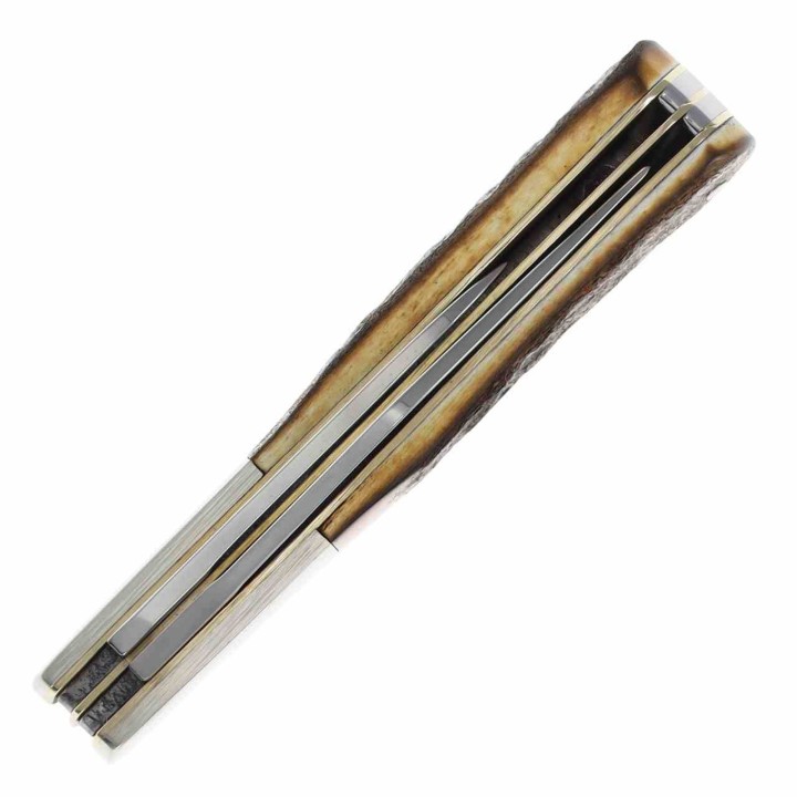 Couteau Queen Barlow Genuine Stag Lames Acier Carbone 1095 Manche Corne de Daim USA QGSH281 - Livraison Gratuite