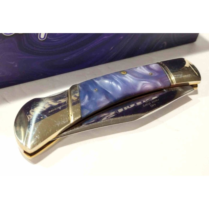 Couteau Pliant Rough Ryder Purple Swirl Lame Acier 440 Manche Polymère Lockback RR2149 - Livraison Gratuite
