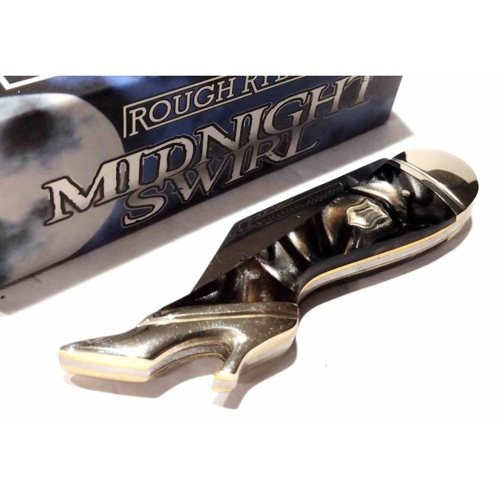 Couteau Rough Ryder Small Leg Knife Midnight Lame Acier 440A Manche Polymère Slipjoint RR960 - Livraison Gratuite