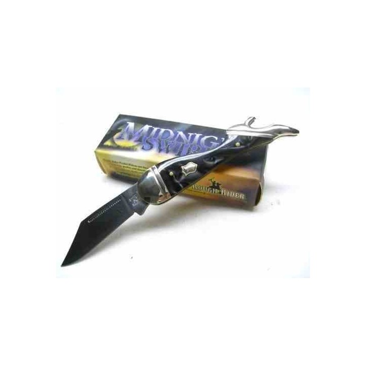 Couteau Rough Ryder Small Leg Knife Midnight Lame Acier 440A Manche Polymère Slipjoint RR960 - Livraison Gratuite