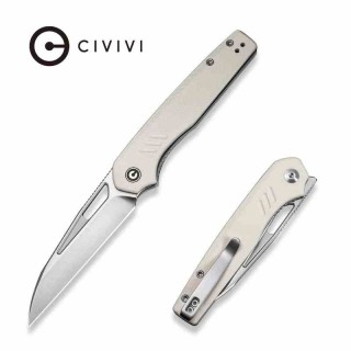 Couteau CIVIVI Guile Ivory Lame Acier 14C28N Manche G10 Liner Lock KIVT CIVC24062B3 - Livraison Gratuite