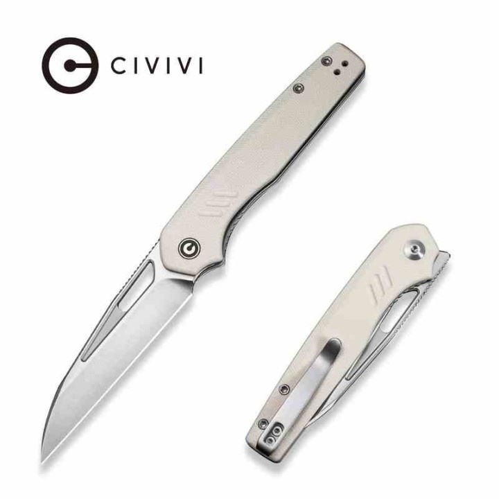 Couteau CIVIVI Guile Ivory Lame Acier 14C28N Manche G10 Liner Lock KIVT CIVC24062B3 - Livraison Gratuite