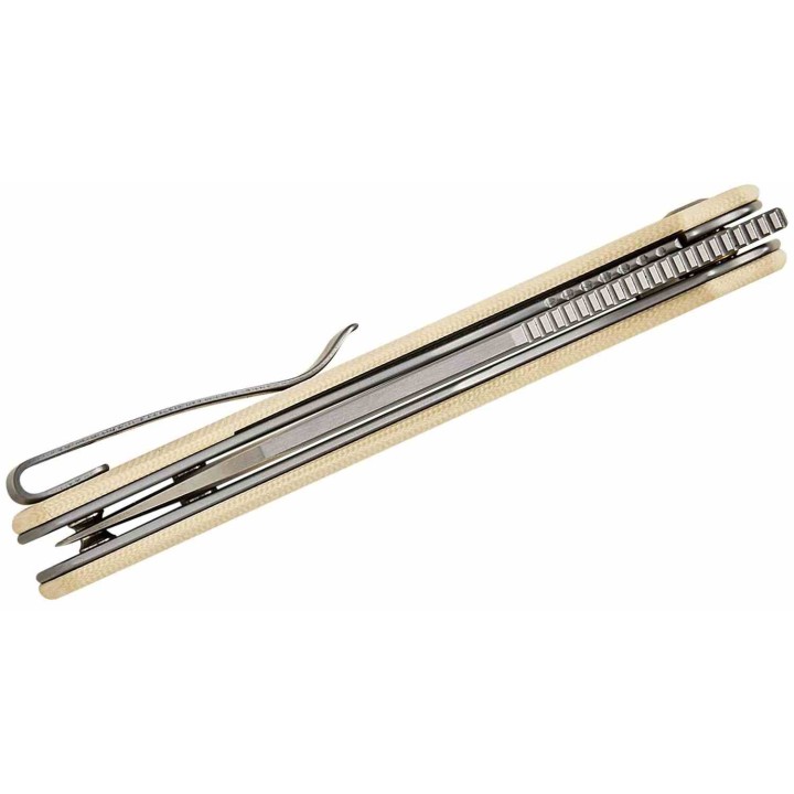 Couteau CIVIVI Guile Ivory Lame Acier 14C28N Manche G10 Liner Lock KIVT CIVC24062B3 - Livraison Gratuite
