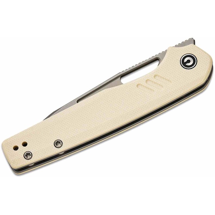 Couteau CIVIVI Guile Ivory Lame Acier 14C28N Manche G10 Liner Lock KIVT CIVC24062B3 - Livraison Gratuite