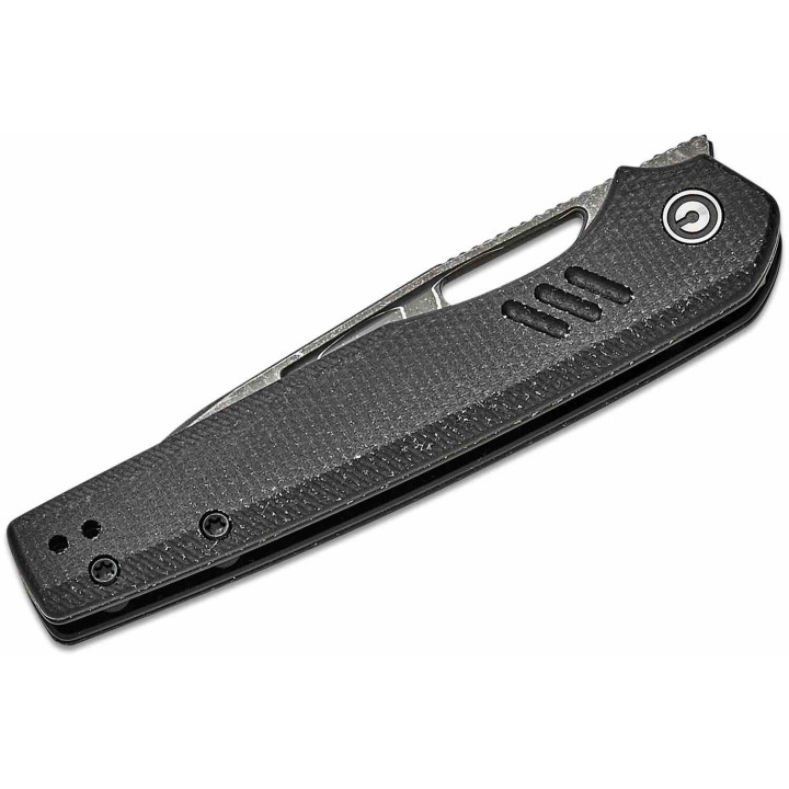 Couteau CIVIVI Guile Black Lame Acier Damas Manche Micarta Liner Lock KIVT C24062BDS1 - Livraison Gratuite