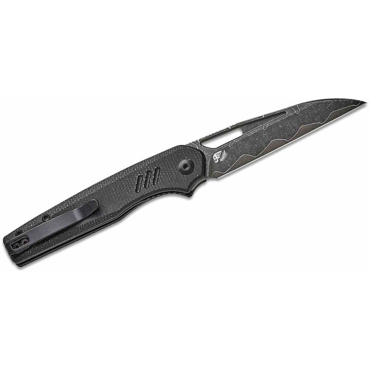 Couteau CIVIVI Guile Black Lame Acier Damas Manche Micarta Liner Lock KIVT C24062BDS1 - Livraison Gratuite