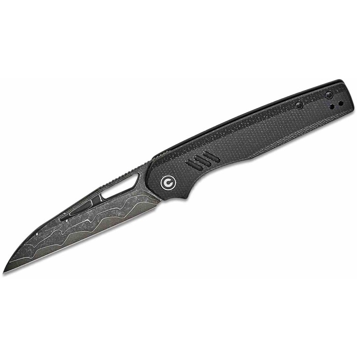 Couteau CIVIVI Guile Black Lame Acier Damas Manche Micarta Liner Lock KIVT C24062BDS1 - Livraison Gratuite