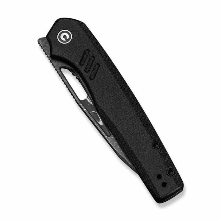 Couteau CIVIVI Guile Black Lame Acier Damas Manche Micarta Liner Lock KIVT C24062BDS1 - Livraison Gratuite