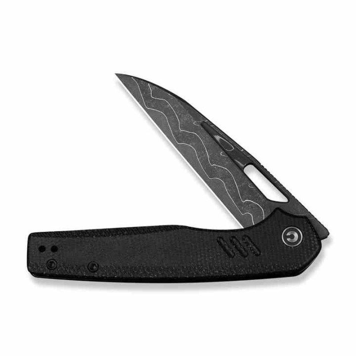 Couteau CIVIVI Guile Black Lame Acier Damas Manche Micarta Liner Lock KIVT C24062BDS1 - Livraison Gratuite