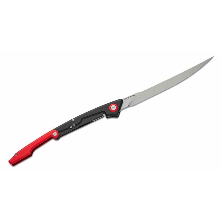 Couteau CIVIVI Shawka Fillet Lame Acier 14C28N Manche Alu Noir/Red Liner Lock Etui Nylon CIVC22029B1 - Livraison Gratuite