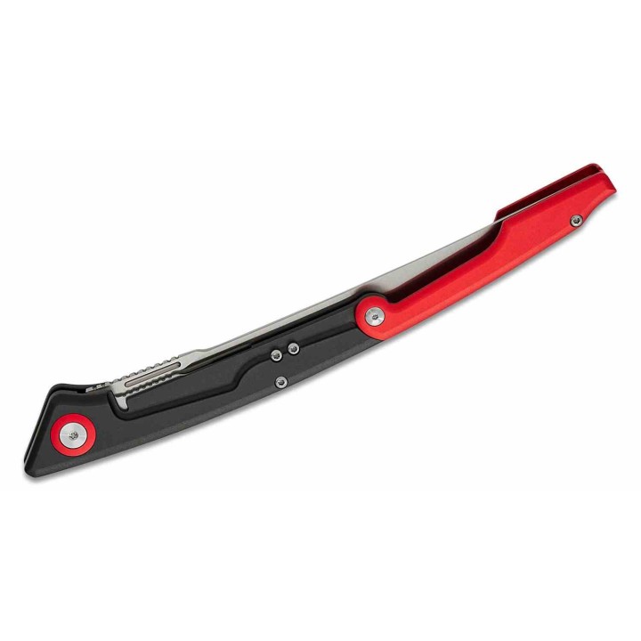 Couteau CIVIVI Shawka Fillet Lame Acier 14C28N Manche Alu Noir/Red Liner Lock Etui Nylon CIVC22029B1 - Livraison Gratuite