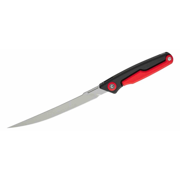 Couteau CIVIVI Shawka Fillet Lame Acier 14C28N Manche Alu Noir/Red Liner Lock Etui Nylon CIVC22029B1 - Livraison Gratuite