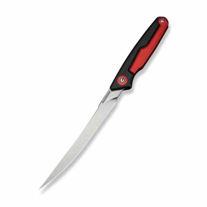 Couteau CIVIVI Shawka Fillet Lame Acier 14C28N Manche Alu Noir/Red Liner Lock Etui Nylon CIVC22029B1 - Livraison Gratuite